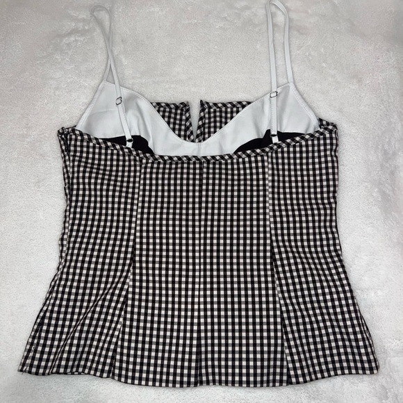 Zara Black and White Checkered Blouse - Picture 3 of 5